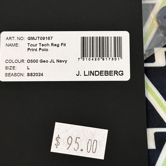 Golf Polo Men's J.Lindeberg NWT - Picture 4 of 7